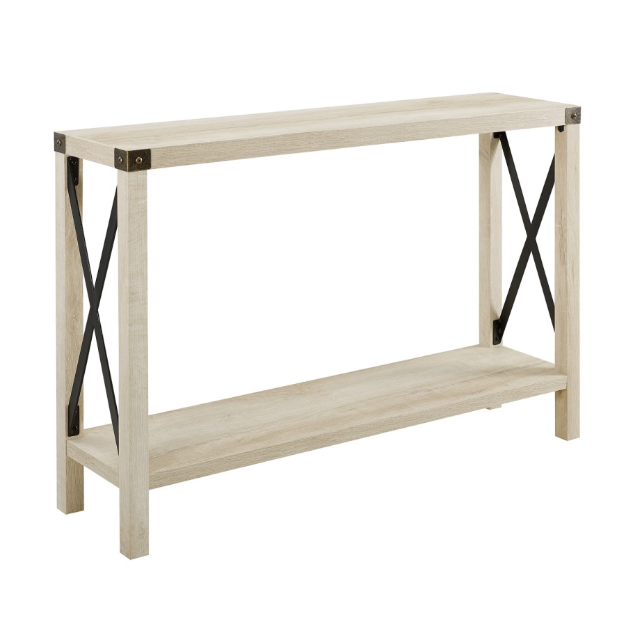 White Oak Console Table with Storage - Foster