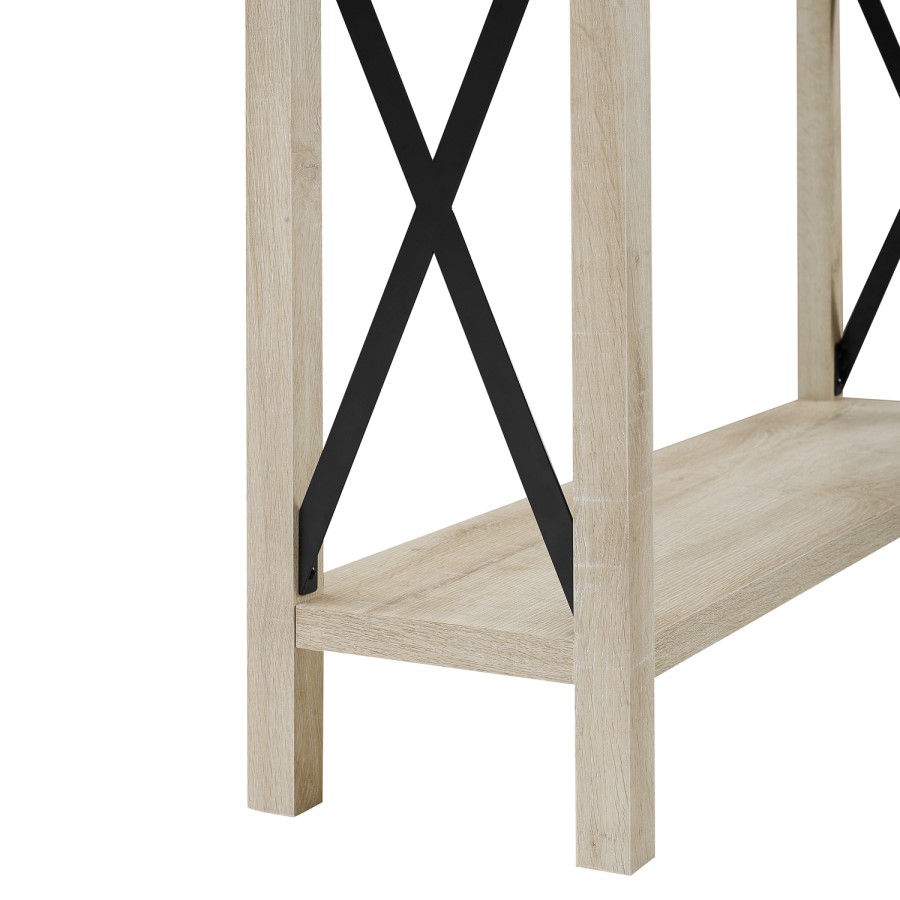 White Oak Console Table with Storage - Foster