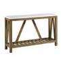 Walnut and Marble Console Table with Storage - Foster