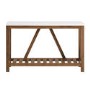 Walnut and Marble Console Table with Storage - Foster