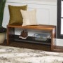 Solid Wood Shoe Storage Bench - Foster