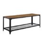 Brown Wood Shoe Storage Bench -  Foster
