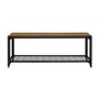 Brown Wood Shoe Storage Bench -  Foster
