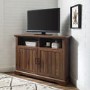 Walnut Corner TV Unit with Storage -  TVs up to 50" - Foster