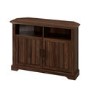 Walnut Corner TV Unit with Storage -  TVs up to 50" - Foster