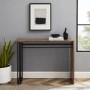 Walnut and Black Console Table - Foster