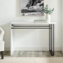 Marble and Black Metal Console Table - Foster
