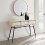 Light Wood Console Table with Storage - Foster
