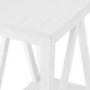 White Rectangle Side Table - Foster