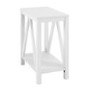 White Rectangle Side Table - Foster