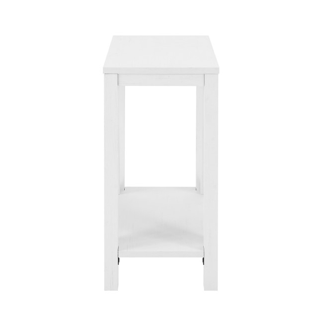 White Rectangle Side Table - Foster