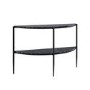 Black Marble Half Moon Console Table - Foster