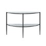 Grey Marble Half Moon Console Table - Foster