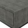 Grey Faux Shagreen Console Table with Storage - Foster