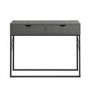 Grey Faux Shagreen Console Table with Storage - Foster