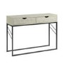 Off White Faux Shagreen Console Table with Storage - Foster