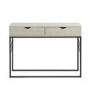 Off White Faux Shagreen Console Table with Storage - Foster