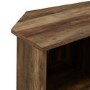 Dark Wood Corner TV Unit with Fireplace and Storage - TVs up to 55" - Foster