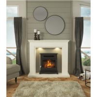 Black Freestanding Log Effect Electric Stove Fireplace Suite - Be Modern Elstow