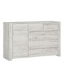 Angel 1 Door 5 Drawer Chest in White Oak