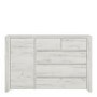 Angel 1 Door 5 Drawer Chest in White Oak