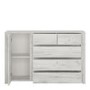 Angel 1 Door 5 Drawer Chest in White Oak