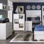 Angel 1 Door 5 Drawer Chest in White Oak
