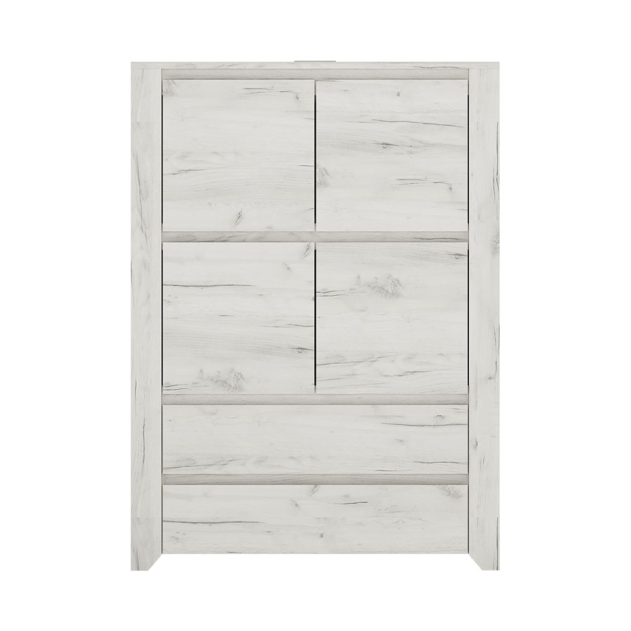 Angel 4 Door 2 Drawer Cupboard in White Oak