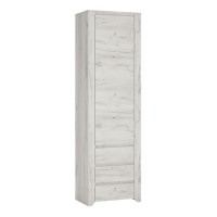 Angel 1 Door 3 Drawer Narrow Cupboard in White Oak Angel 1 Door 3 Drawer Narrow Cupboard in White Oak