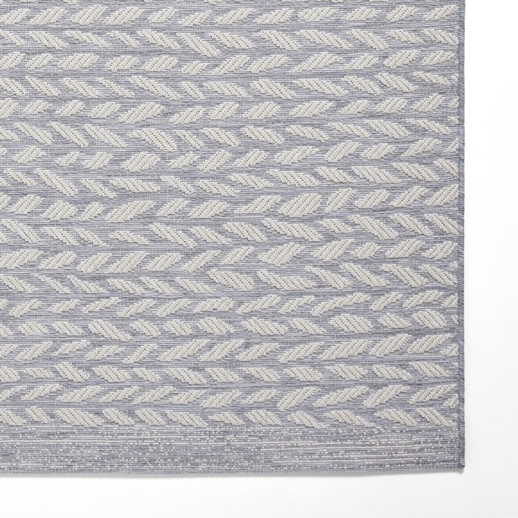 Large Grey Woven Indoor/Outdoor Rug - 160 x 230