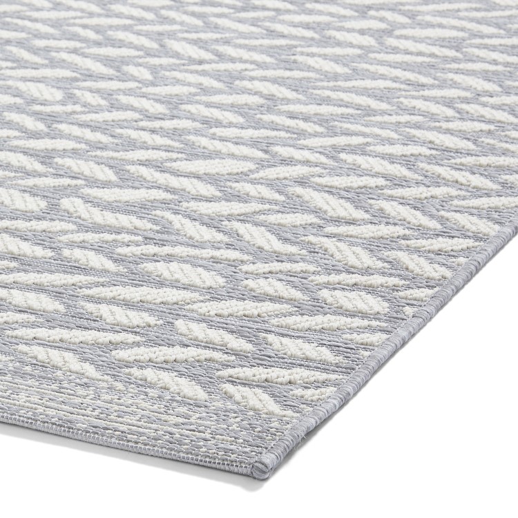 Large Grey Woven Indoor/Outdoor Rug - 160 x 230