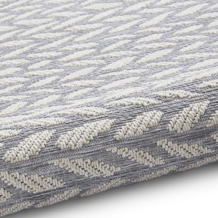 Large Grey Woven Indoor/Outdoor Rug - 160 x 230