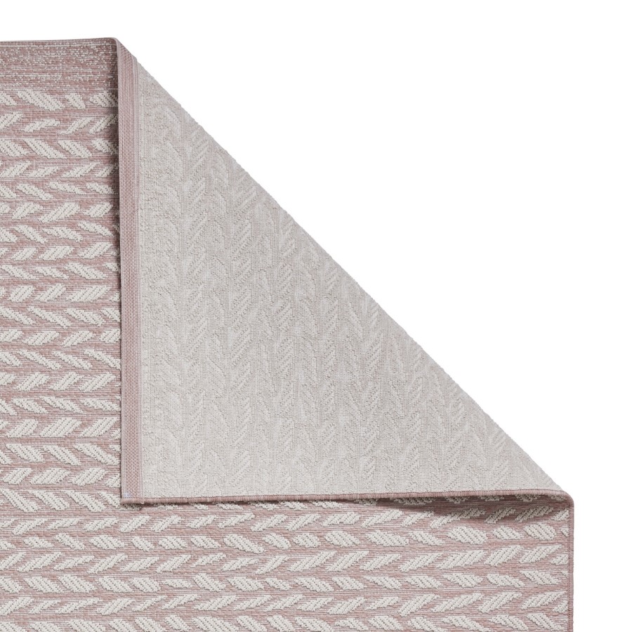 Large Pink Woven Indoor/Outdoor Rug - 160 x 220 