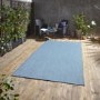 Large Blue Jute Indoor/Outdoor Rug - 160 x 230 
