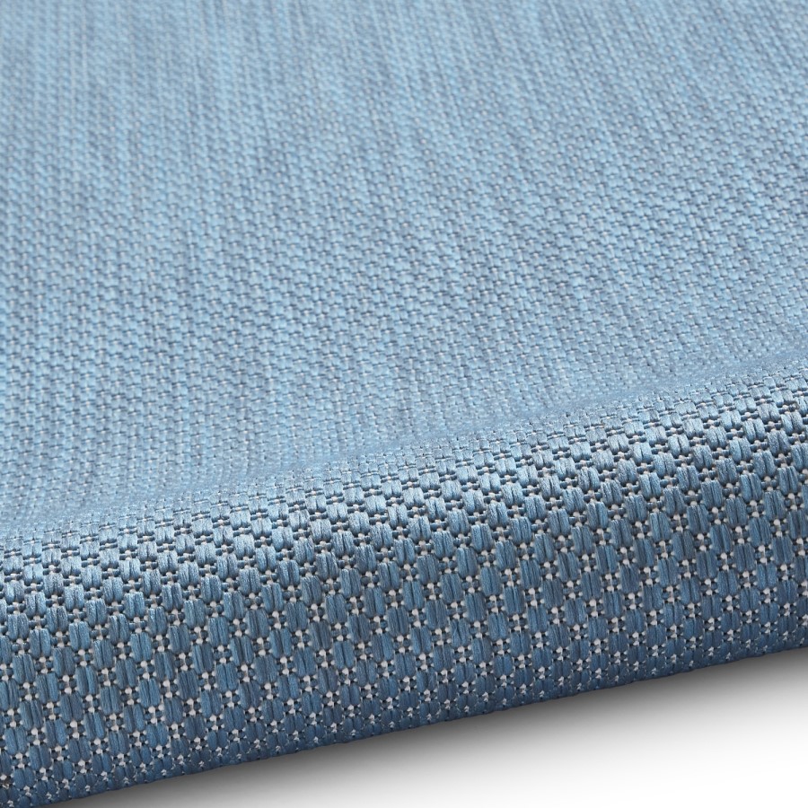 Large Blue Jute Indoor/Outdoor Rug - 160 x 230 