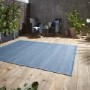 Large Blue Jute Indoor/Outdoor Rug - 160 x 230 