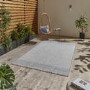 Large Blue Jute Indoor/Outdoor Rug - 160 x 220 