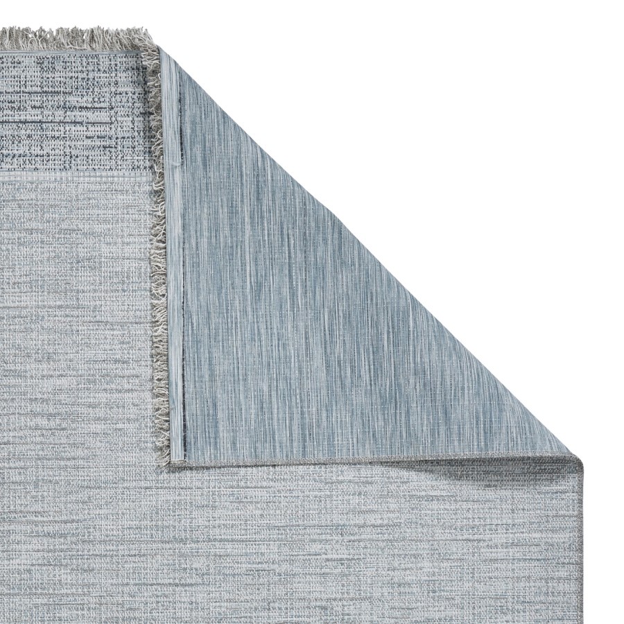 Large Blue Jute Indoor/Outdoor Rug - 160 x 220 