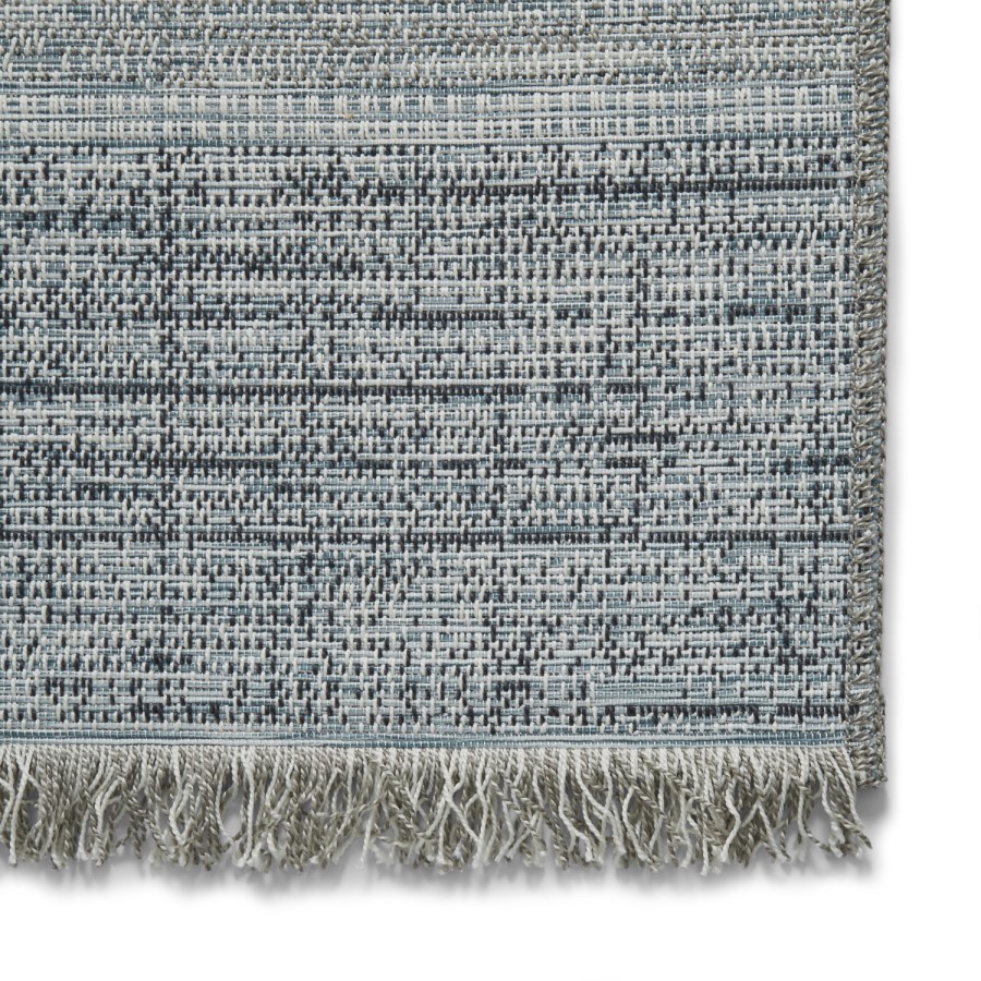 Large Blue Jute Indoor/Outdoor Rug - 160 x 220 