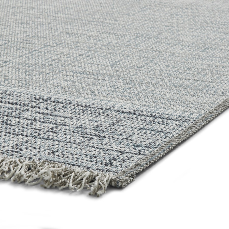 Large Blue Jute Indoor/Outdoor Rug - 160 x 220 
