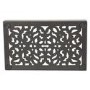 Large Grey Rectangle Carved Wooden Tray