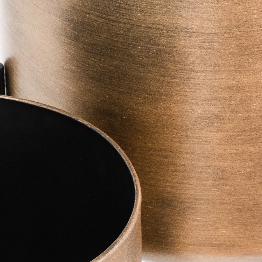 Two Bronze Planters On Stands