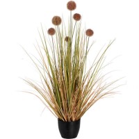 2ft Artificial Potted Pom Pom Grass Plant - Hill Interiors