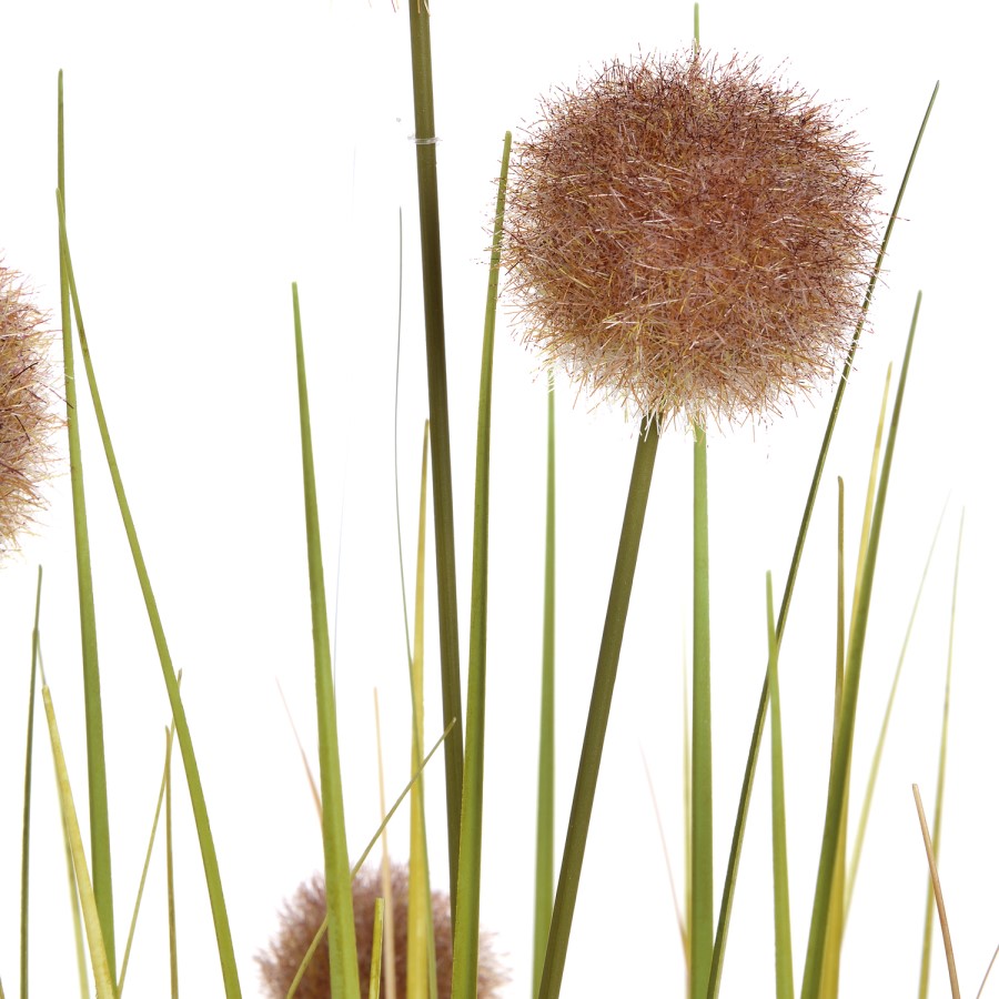 2ft Artificial Potted Pom Pom Grass Plant - Hill Interiors