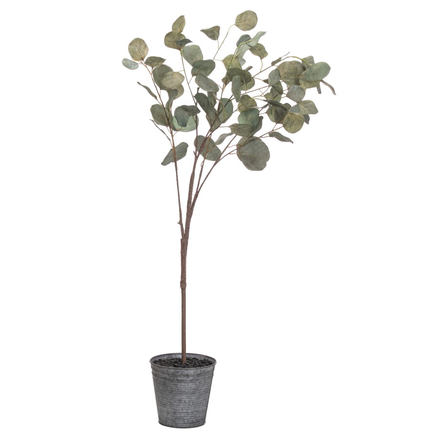 3ft Artificial Eucalyptus Tree in Metal Pot - Hill Interiors