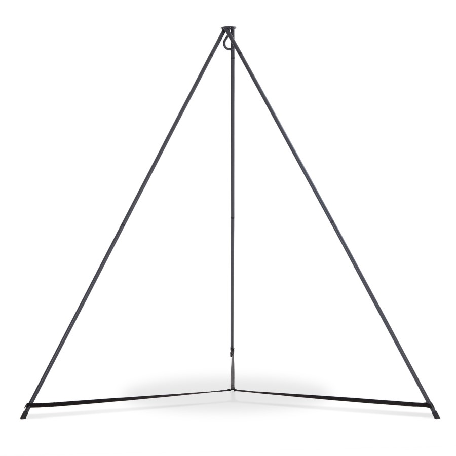 Hangout Pod Cream & Black Circular Hammock Bed with Stand
