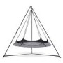 Hangout Pod Grey & Black Circular Hammock Bed with Stand