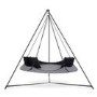 Hangout Pod Grey & Black Circular Hammock Bed with Stand