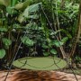 Hangout Pod Sage Green & Black Circular Hammock Bed with Stand