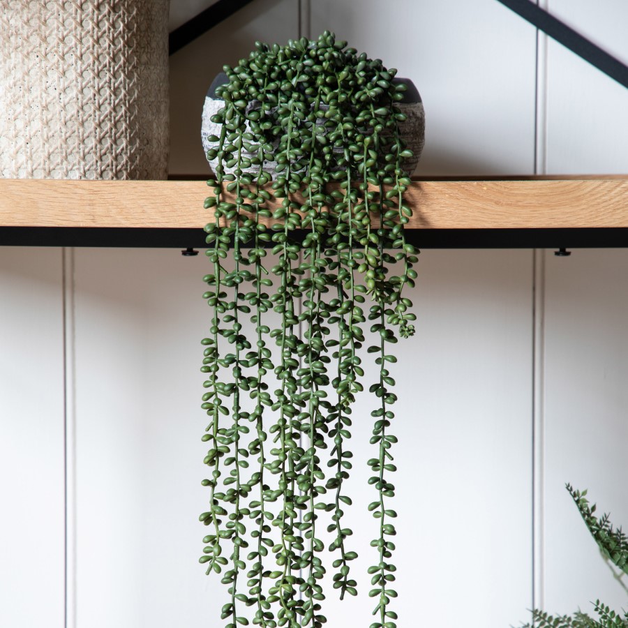 Artificial String of Pearls Hanging Plant - 71cm - Caspian House